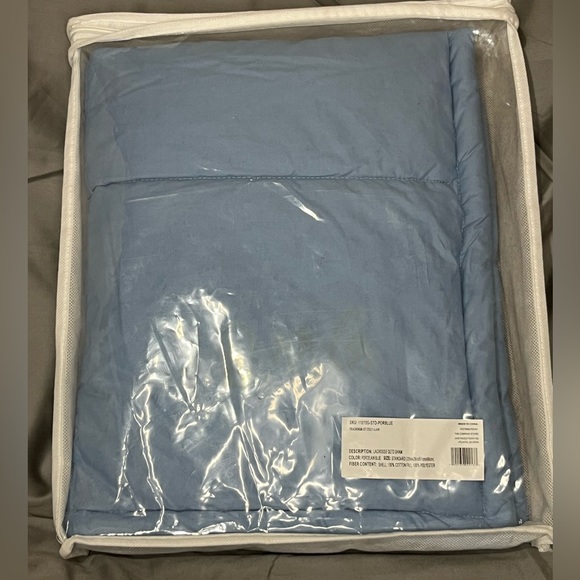 The Company Store LaCrosse™ Quilted Sham - Porcelain Blue, Standard - Picture 3 of 4